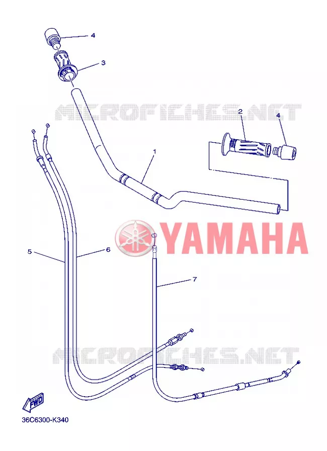 GUIDON ET CABLES Yamaha MOTO 600 2013 XJ6  XJ6S