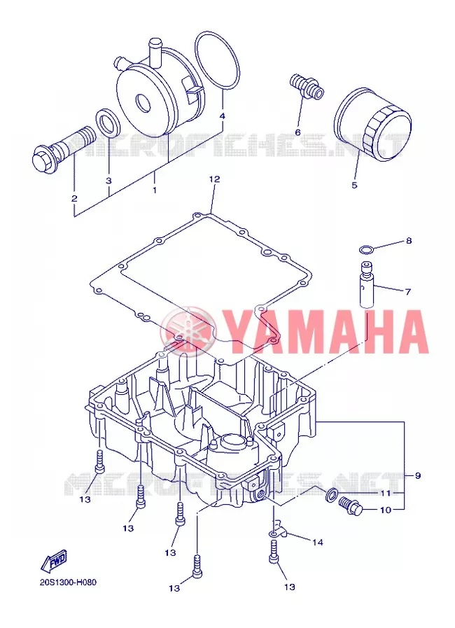 FILTRE A HUILE Yamaha MOTO 600 2013 XJ6  XJ6S