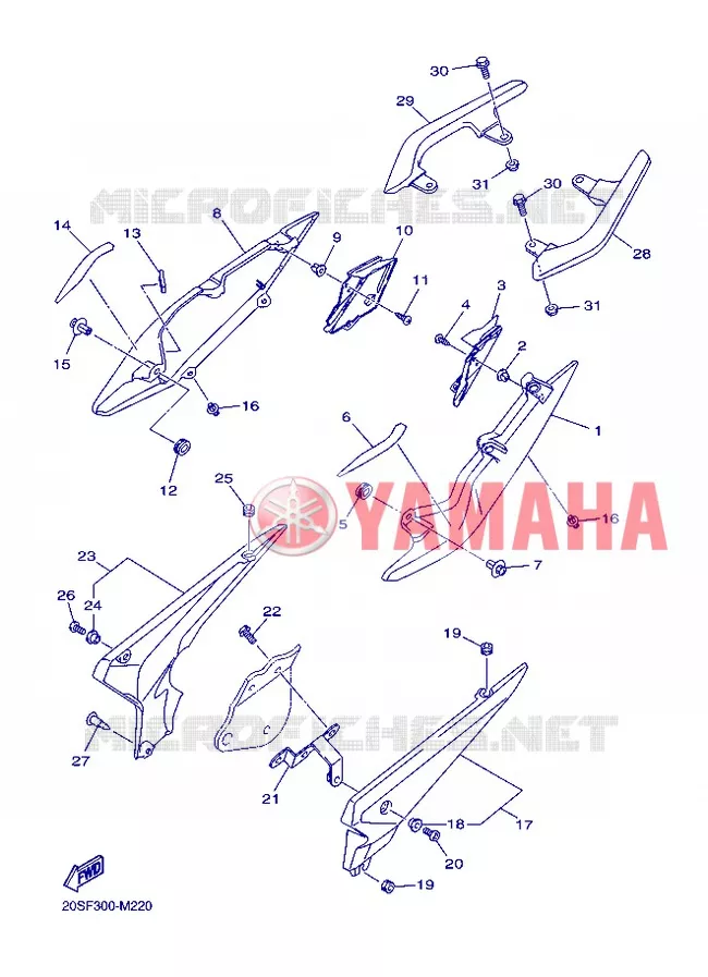 COUVERCLE LATERAL Yamaha MOTO 600 2013 XJ6  XJ6S