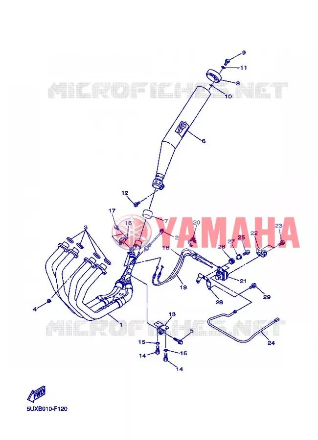 ECHAPPEMENT Yamaha MOTO 1300 2013 XJR  XJR1300