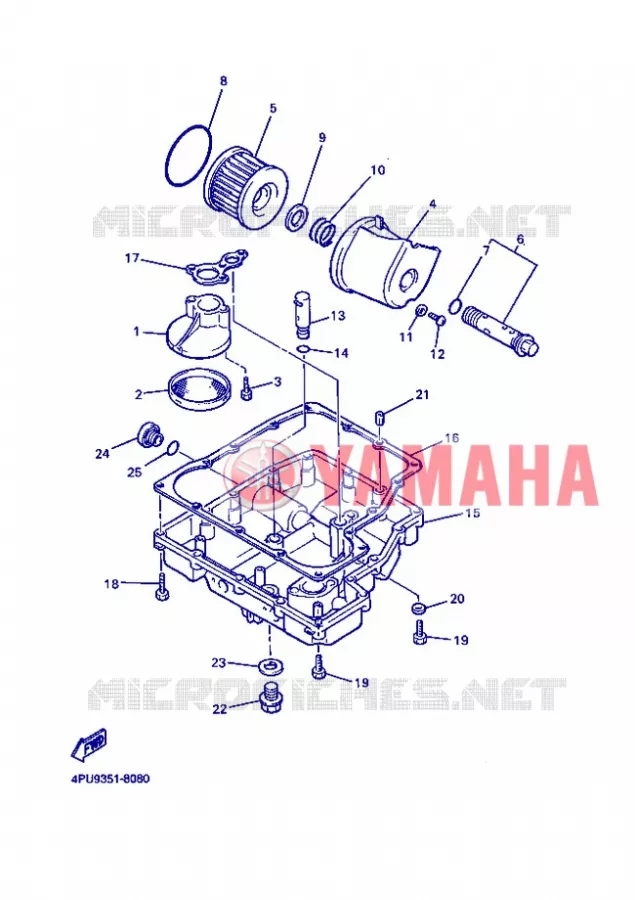 FILTRE A HUILE Yamaha MOTO 1300 2013 XJR  XJR1300