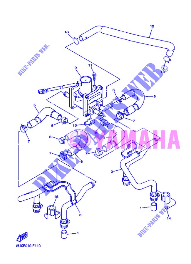 SYSTÈME D'ADMISSION D'AIR AIS pour Yamaha XJR1300 de 2013