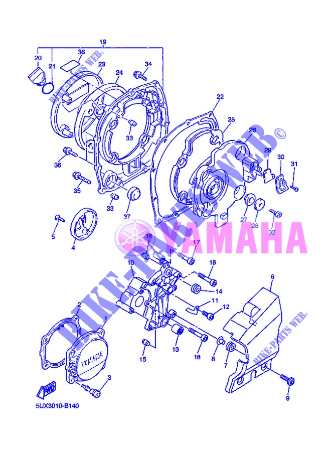 CARTER   MOTEUR 1 pour Yamaha XJR1300 de 2013