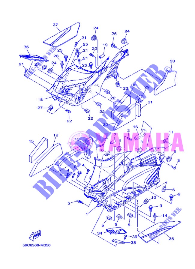 SUPPORT / REPOSE PIEDS 2 pour Yamaha XP500 de 2013