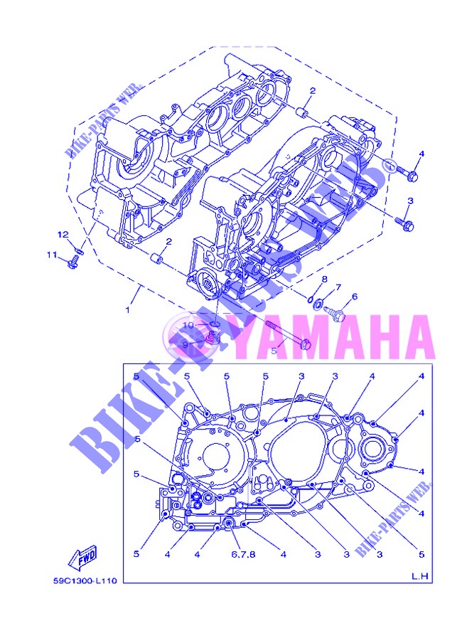 CARTER MOTEUR pour Yamaha XP500 de 2013