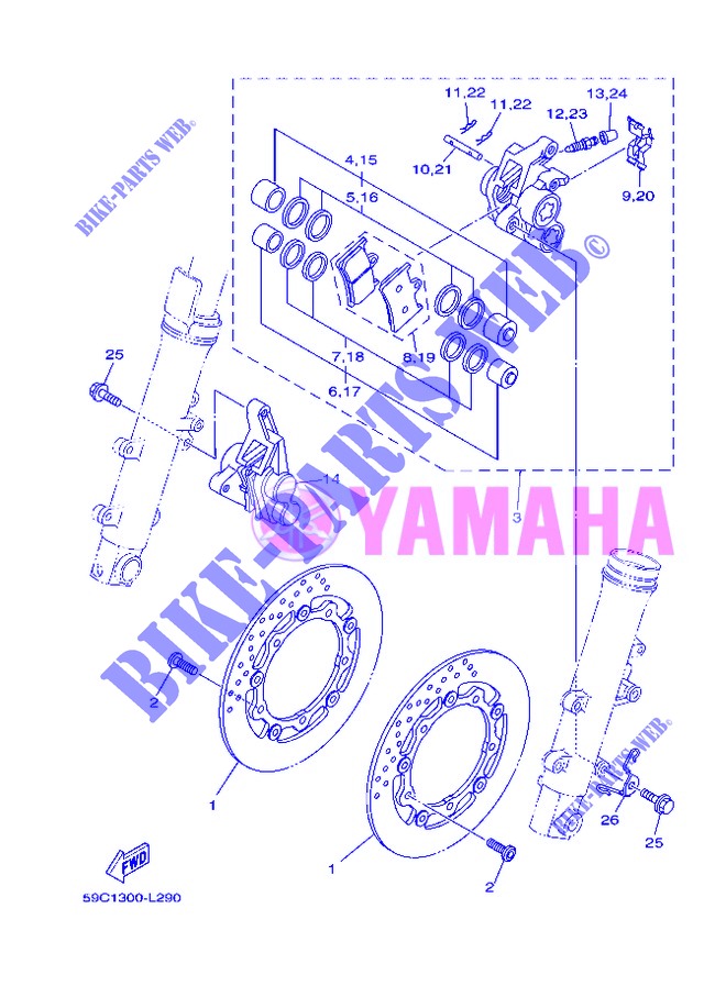 ETRIER DE FREIN AVANT pour Yamaha XP500 de 2013