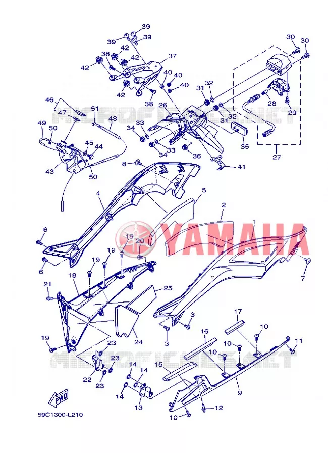 COUVERCLE LATERAL 2 Yamaha SCOOTER 530 2013 TMAX ABS  XP500A