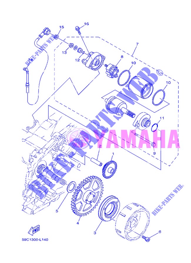 DEMARREUR pour Yamaha XP500A de 2013