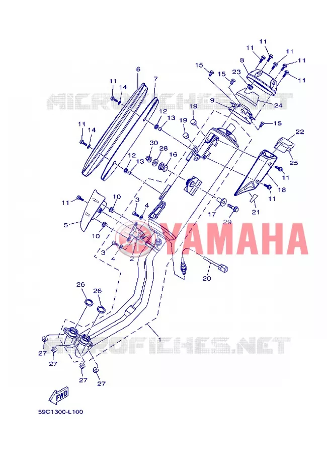 ECHAPPEMENT Yamaha SCOOTER 530 2013 TMAX ABS  XP500A