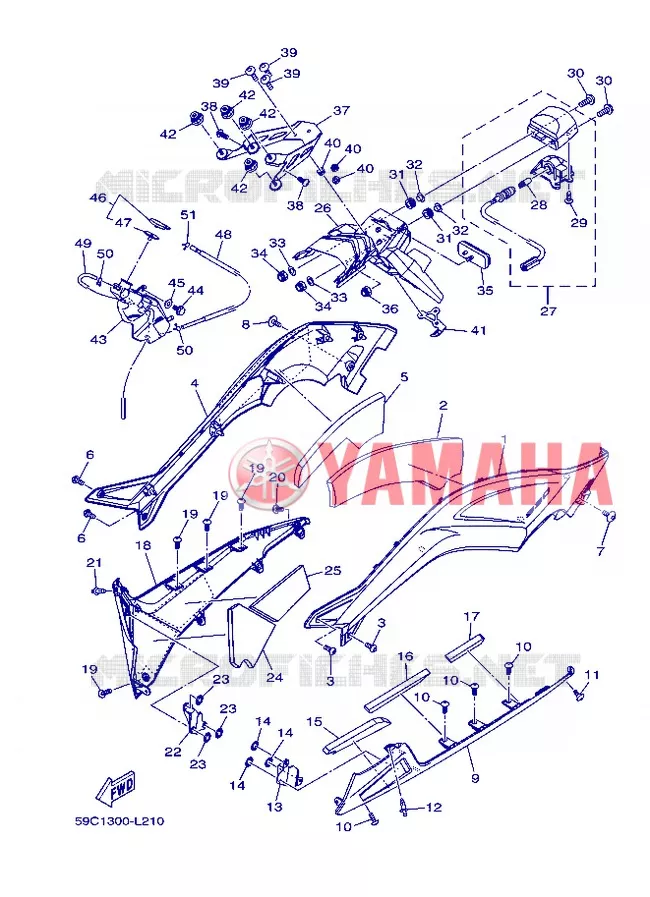 COUVERCLE LATERAL 2 Yamaha SCOOTER 530 2013 TMAX ABS  XP500A