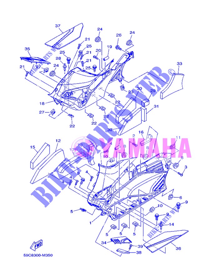 SUPPORT / REPOSE PIEDS 2 pour Yamaha XP500A de 2013