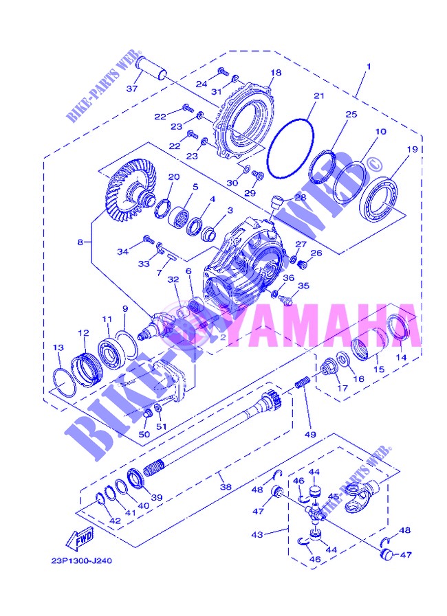 CARDAN / COUPLE CONIQUE pour Yamaha XT1200Z de 2013