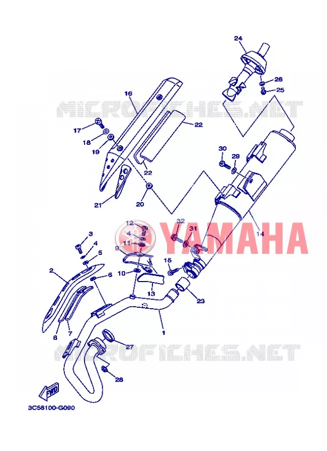 ECHAPPEMENT Yamaha MOTO 250 2013 XT  XT250