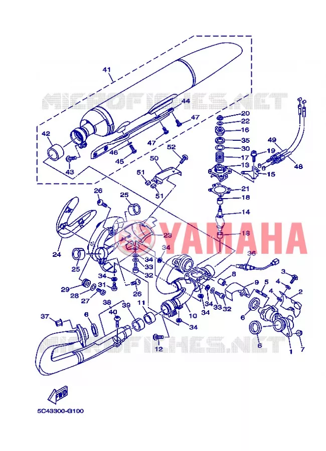 ECHAPPEMENT Yamaha MOTO 1900 2013 MIDNIGHT STAR  XV1900A