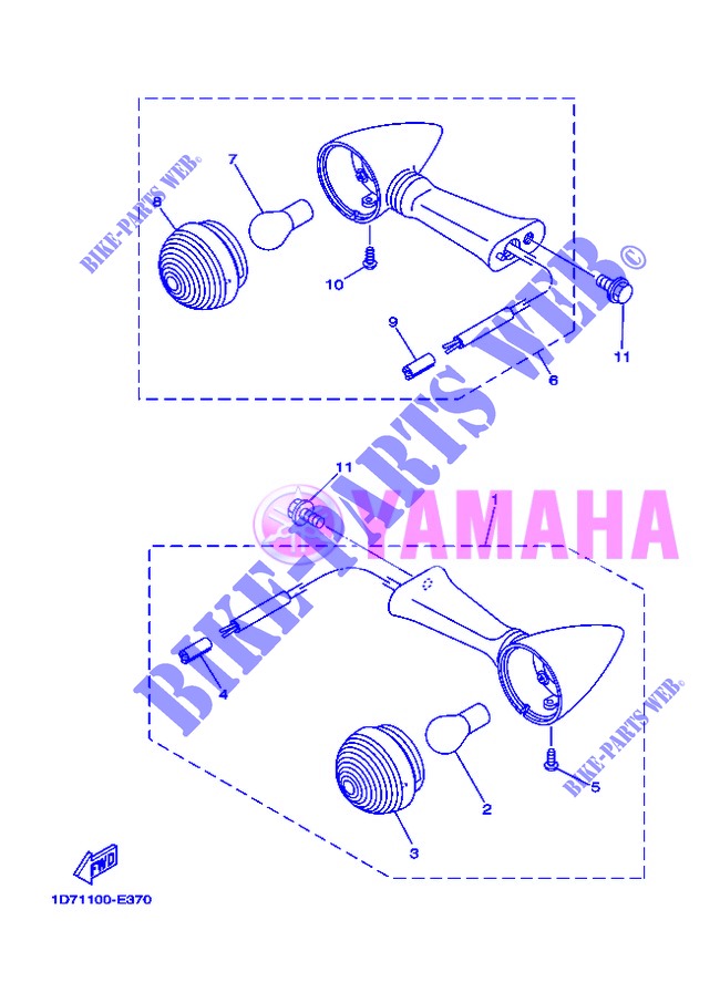 CLIGNOTANT pour Yamaha MIDNIGHT STAR 1900 de 2013