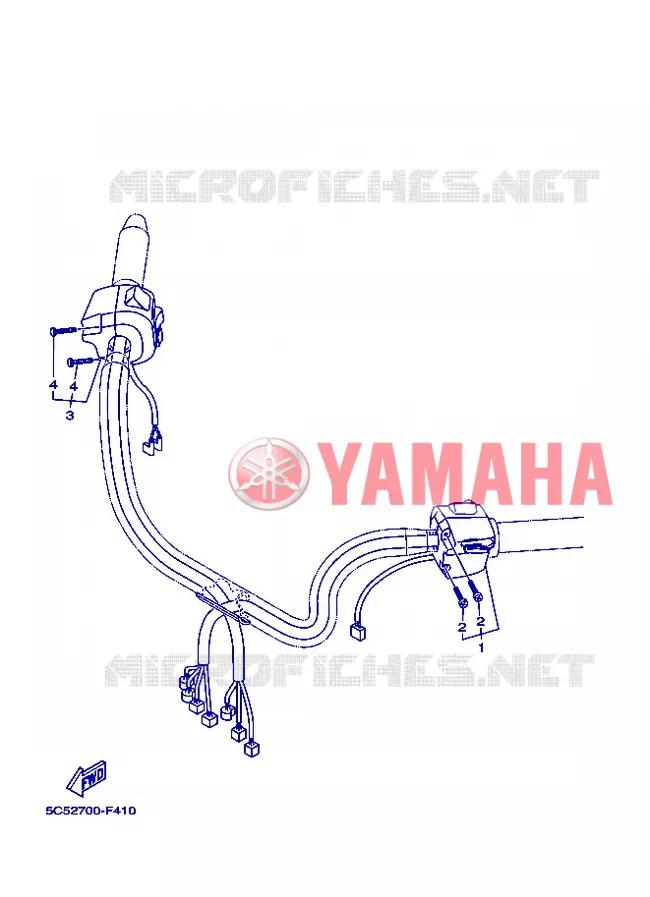 COMMODO / LEVIER Yamaha MOTO 1900 2013 MIDNIGHT STAR  XV1900A