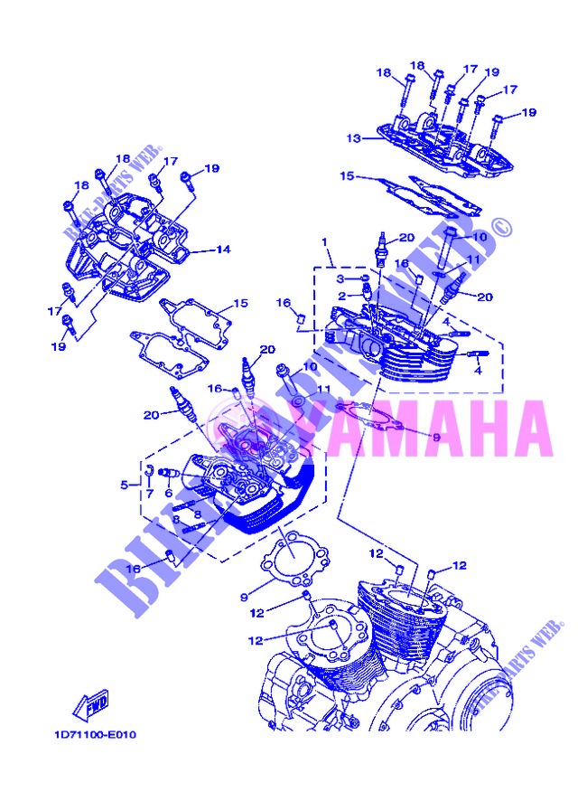CULASSE pour Yamaha MIDNIGHT STAR 1900 de 2013