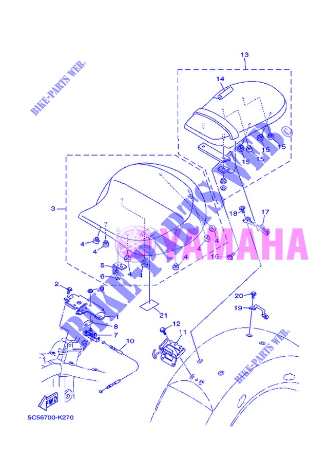SELLE pour Yamaha MIDNIGHT STAR 1900 de 2013