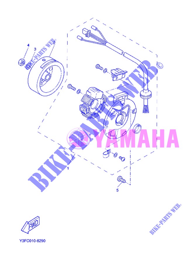 ALLUMAGE pour Yamaha EW50N de 2013