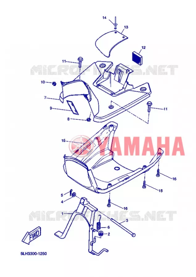 SUPPORT / REPOSE PIEDS Yamaha SCOOTER 50 2013 STUNT SLIDER  EW50N
