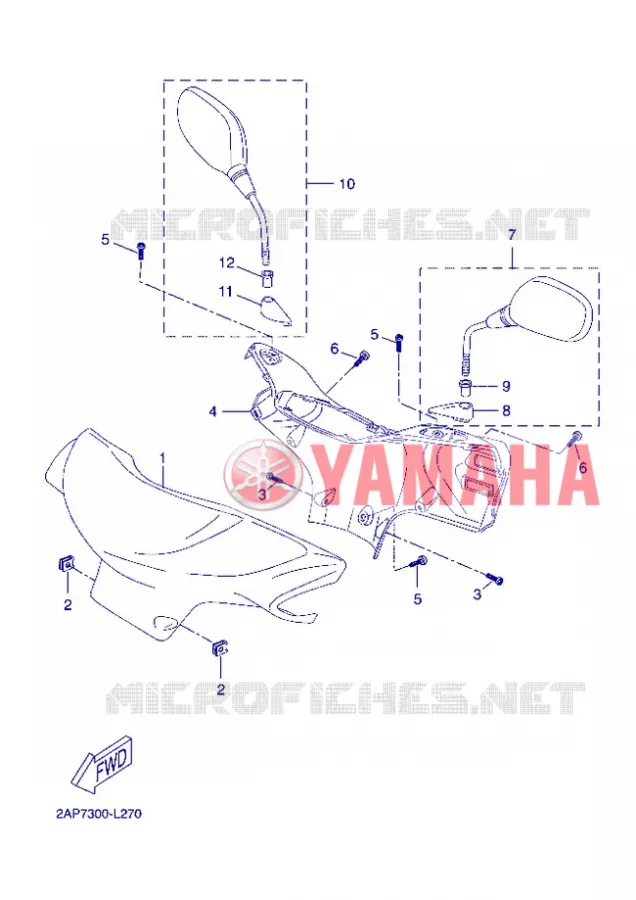 CARENAGES 1  Yamaha SCOOTER 50 2013 NEOS  YN50