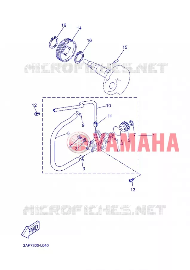 POMPE A HUILE Yamaha SCOOTER 50 2013 NEOS  YN50