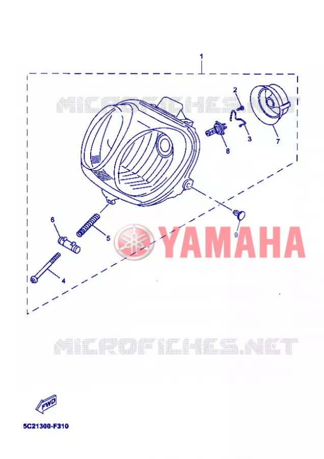 PHARE  Yamaha SCOOTER 50 2013 NEOS  YN50