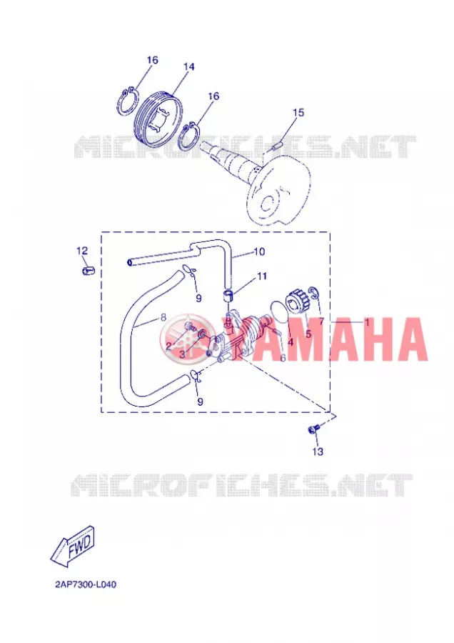 POMPE A HUILE Yamaha SCOOTER 50 2013 NEOS  YN50