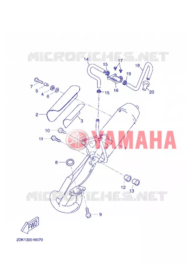ECHAPPEMENT Yamaha SCOOTER 50 2013 OVETTO ONE  YN50E