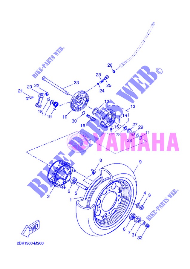 ROUE AVANT pour Yamaha YN50E de 2013