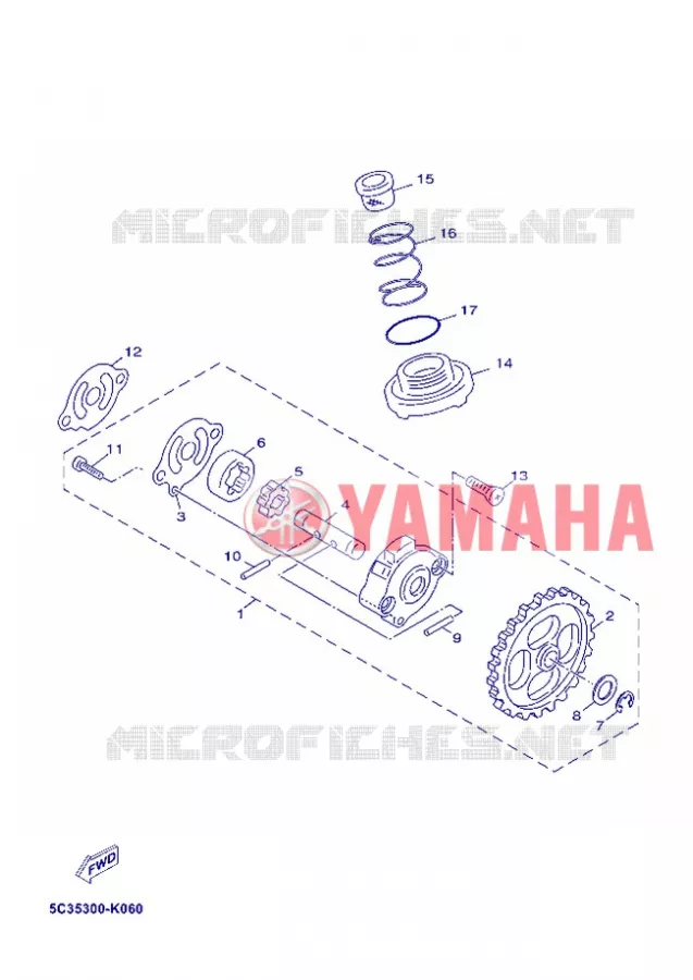 POMPE A HUILE Yamaha SCOOTER 50 2013 NEOS 4T  YN50F