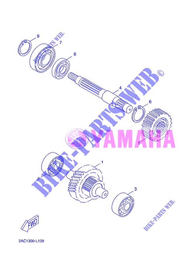 TRANSMISSION pour Yamaha YN50F de 2013