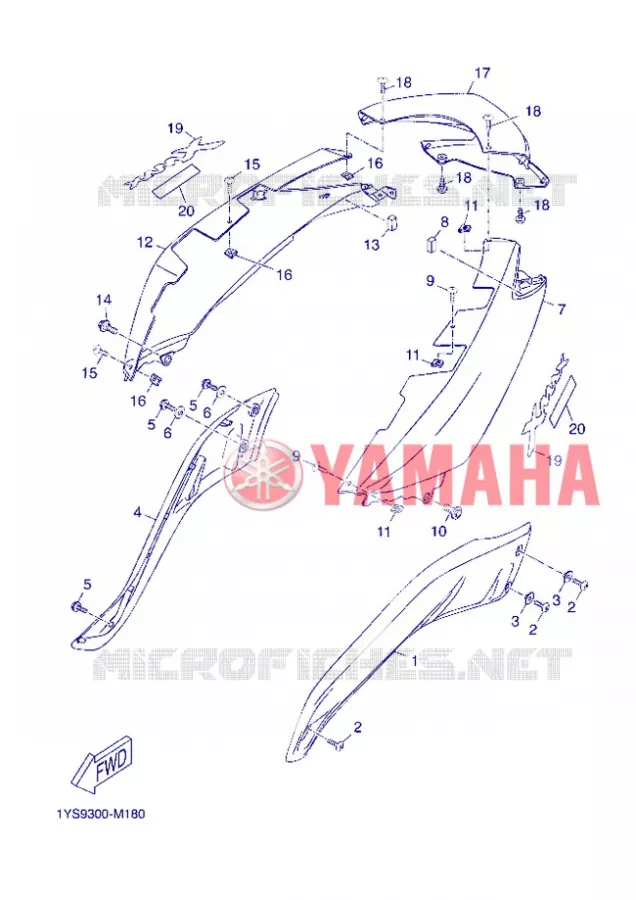 COUVERCLE LATERAL Yamaha SCOOTER 125 2013 XMAX  YP125R