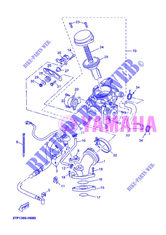 ADMISSION pour Yamaha YP250R de 2013