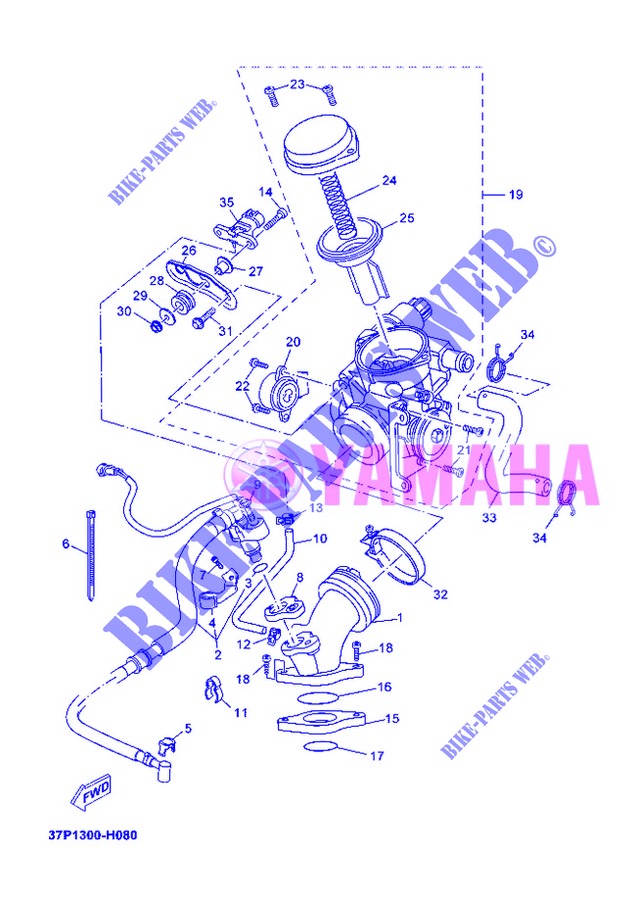 ADMISSION pour Yamaha YP250R de 2013