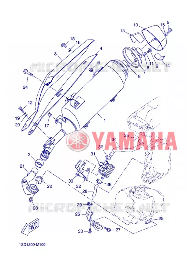ECHAPPEMENT Yamaha SCOOTER 400 2013 XMAX  YP400R