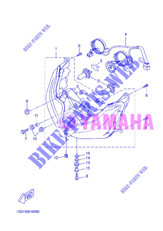 PHARE  pour Yamaha XMAX 400 de 2013