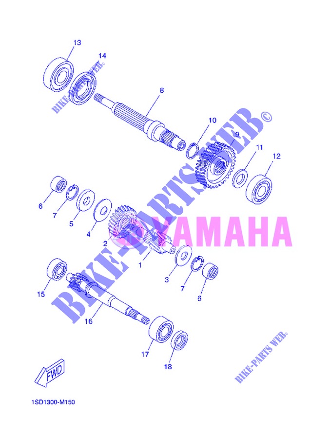 TRANSMISSION pour Yamaha XMAX 400 de 2013