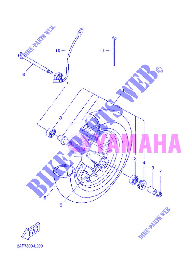 ROUE AVANT pour Yamaha YN50FU de 2013