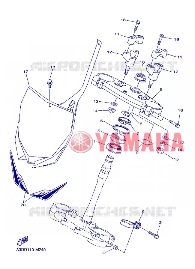 DIRECTION Yamaha MOTO 450 2013 YZF  YZ450F