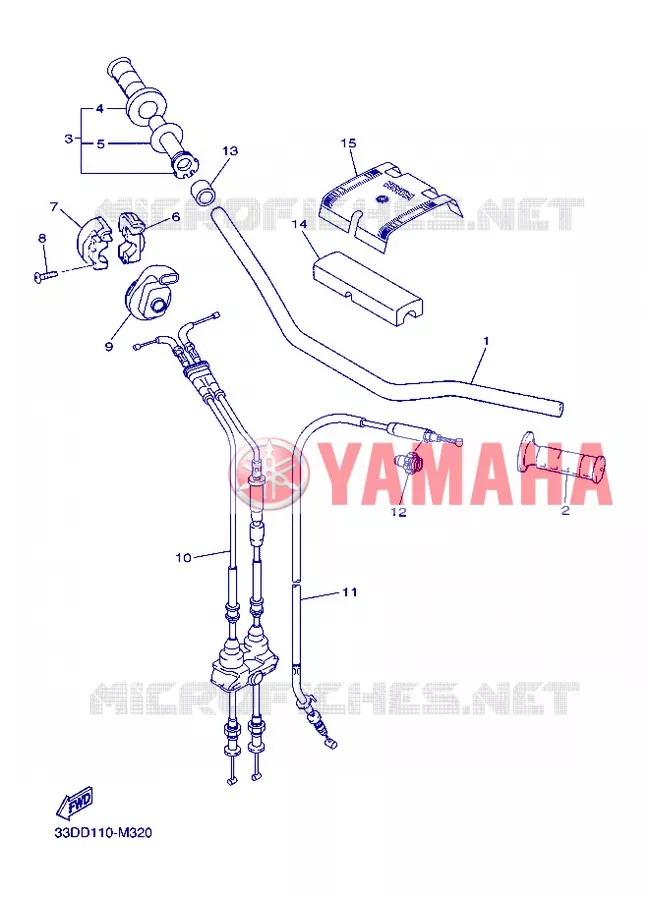 GUIDON ET CABLES Yamaha MOTO 450 2013 YZF  YZ450F