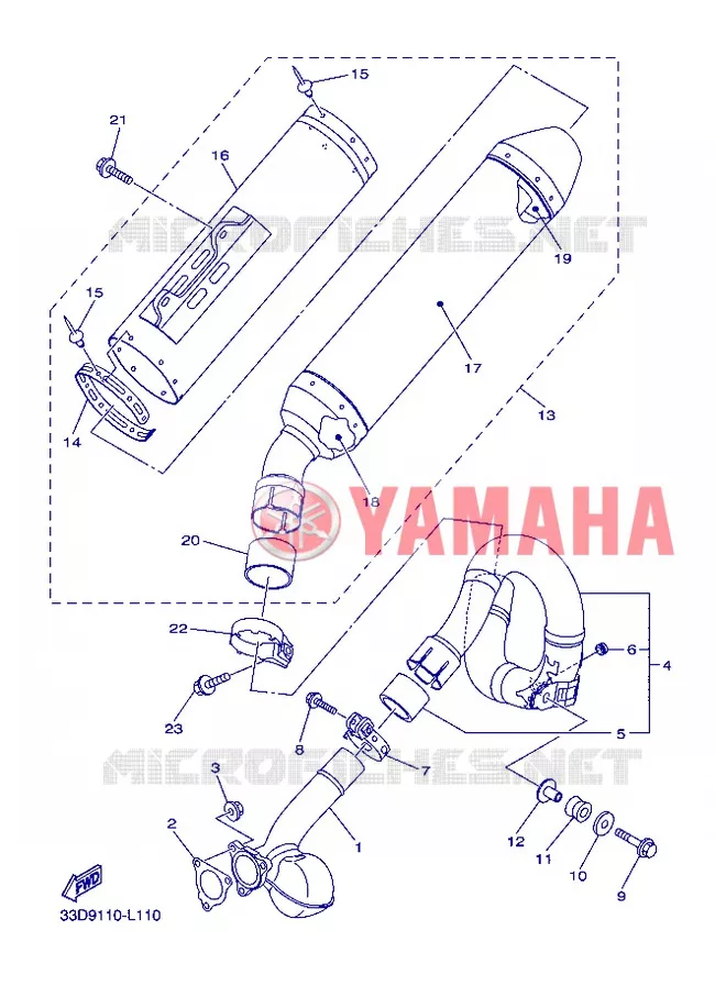 ECHAPPEMENT Yamaha MOTO 450 2013 YZF  YZ450F