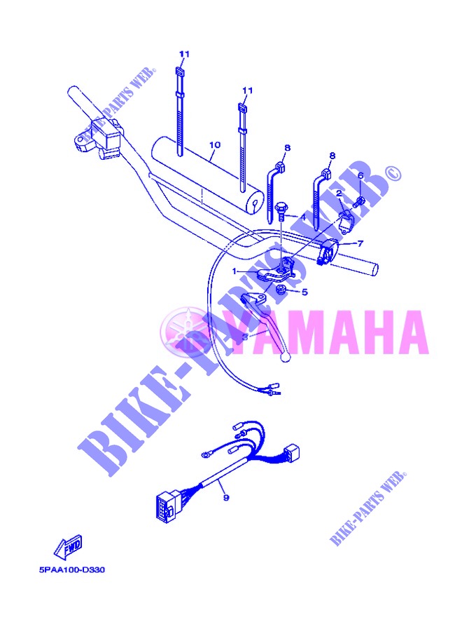 COMMODO / LEVIER pour Yamaha YZ85LW de 2013