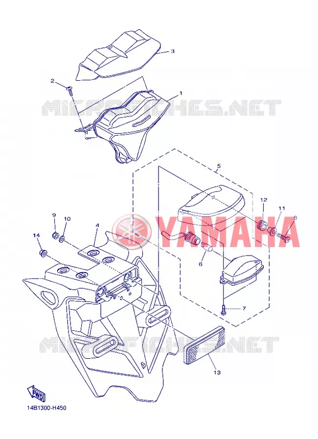 FEU ARRIERE Yamaha MOTO 1000 2013 R1  YZF-R1