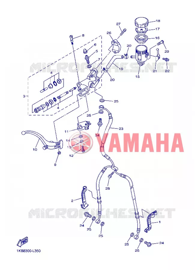 MAITRE CYLINDRE DE FREIN AVANT Yamaha MOTO 1000 2013 R1  YZF-R1