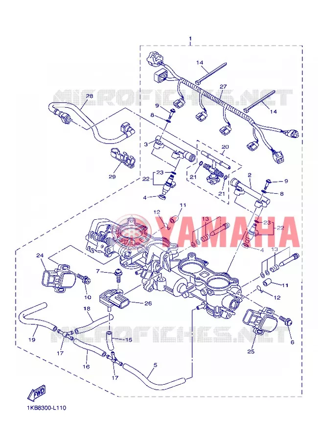 ADMISSION 2 Yamaha MOTO 1000 2013 R1  YZF-R1