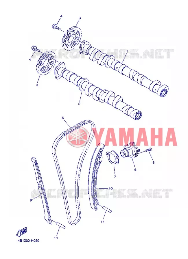 ARBRE A CAMES / CHAINE DE DISTRIBUTION Yamaha MOTO 1000 2013 R1  YZF-R1