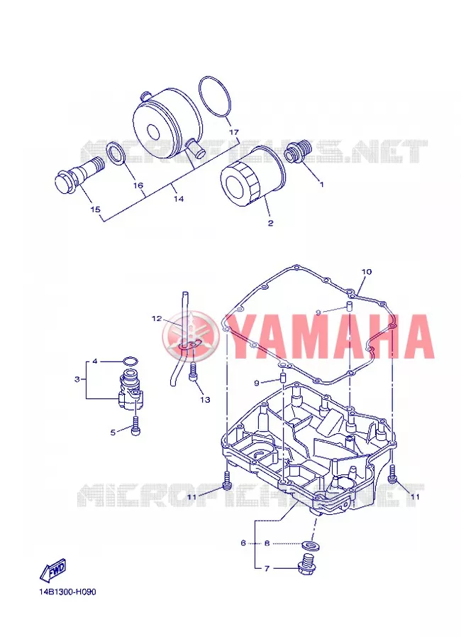 FILTRE A HUILE Yamaha MOTO 1000 2013 R1  YZF-R1