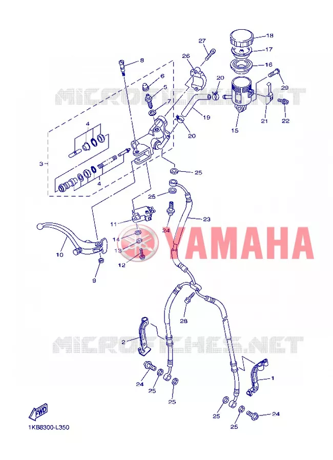 MAITRE CYLINDRE DE FREIN AVANT Yamaha MOTO 1000 2013 R1  YZF-R1