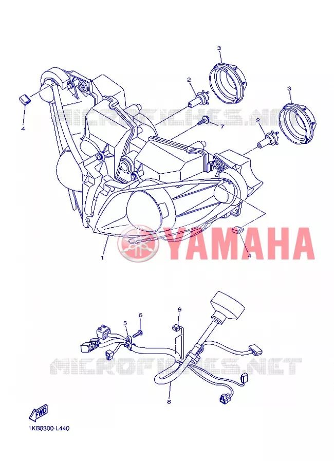 PHARE  Yamaha MOTO 1000 2013 R1  YZF-R1
